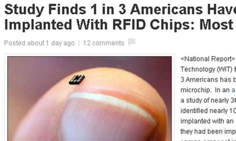 Study Finds 1 in 3 Americans Have Been Implanted with RFID Chips